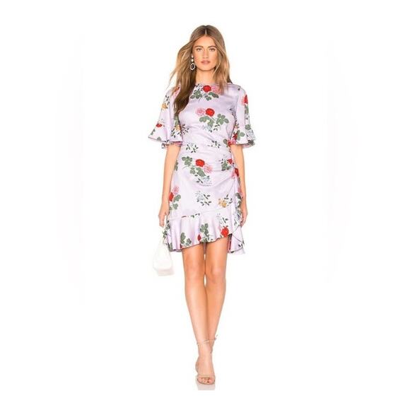 Keepsake the Label Pretty One Floral Mini Dress in Lilac Size M - Picture 2 of 13
